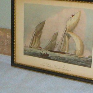 Lithograph  "THE CUTTER YACHT CYNTHIA"